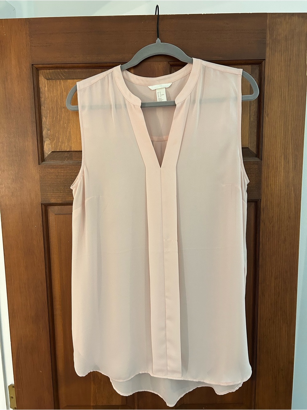 H&M Blush Pink Sleeveless V-Neck Tunic Camisole